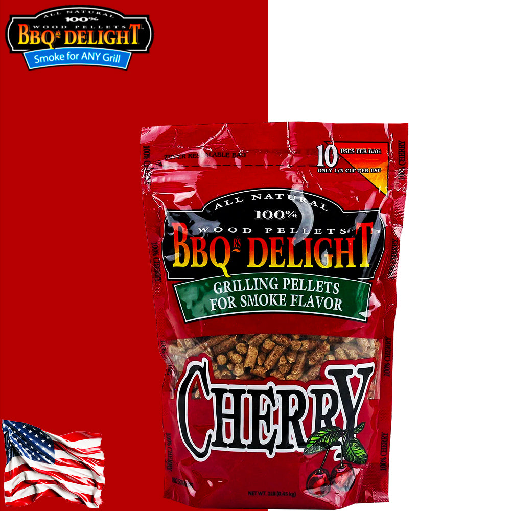 BBQr's Delights Pellets Cherry All 100% Natural 450 Gr. - Centro Internazionale del Barbecue