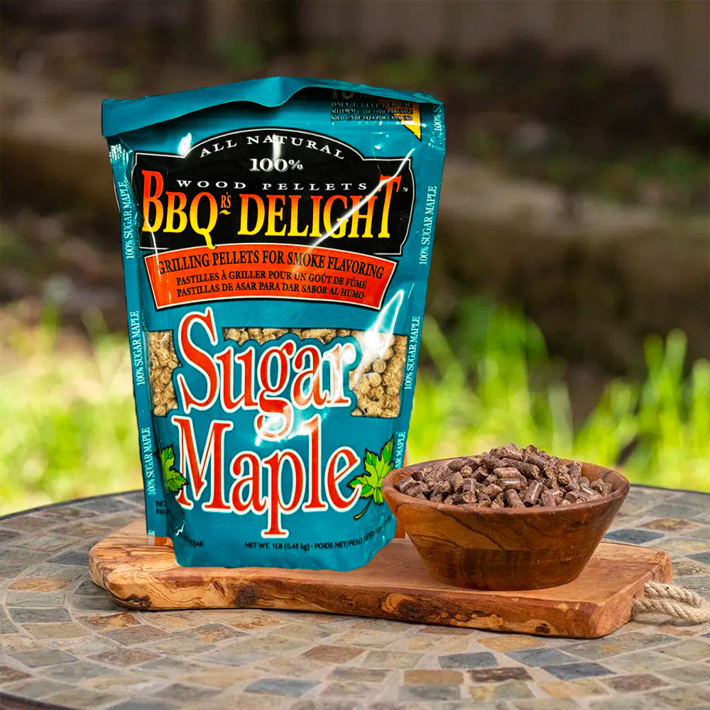 BBQr's Delights Pellets Sugar Maple All 100% Natural 450 Gr. - Centro Internazionale del Barbecue