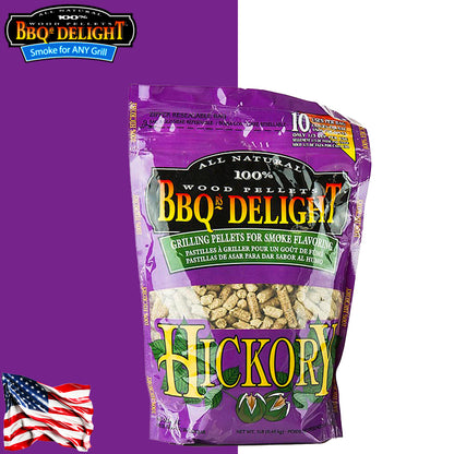 BBQr's Delights Pellets Hickory All 100% Natural 450 Gr. - Centro Internazionale del Barbecue