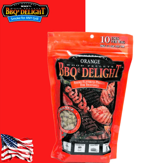 BBQr's Delights Pellets Orange All 100% Natural 450 Gr. - Centro Internazionale del Barbecue