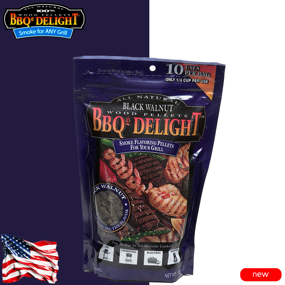 BBQr's Delights Pellets Black Walnut All 100% Natural 450 Gr. - Centro Internazionale del Barbecue
