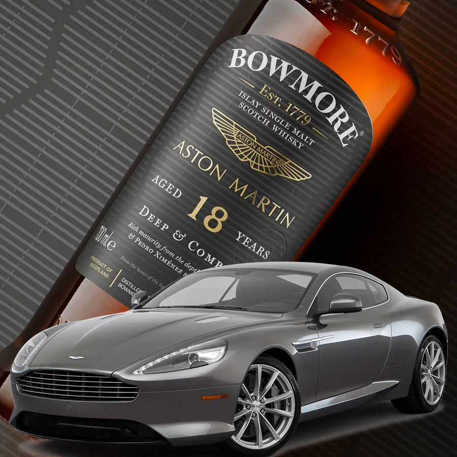 Bowmore Whiskey GTR Collection 2023 No.9 - 18 Years Old Aston Martin DB9 ( 2003 ) 70cl - Centro Internazionale del Barbecue
