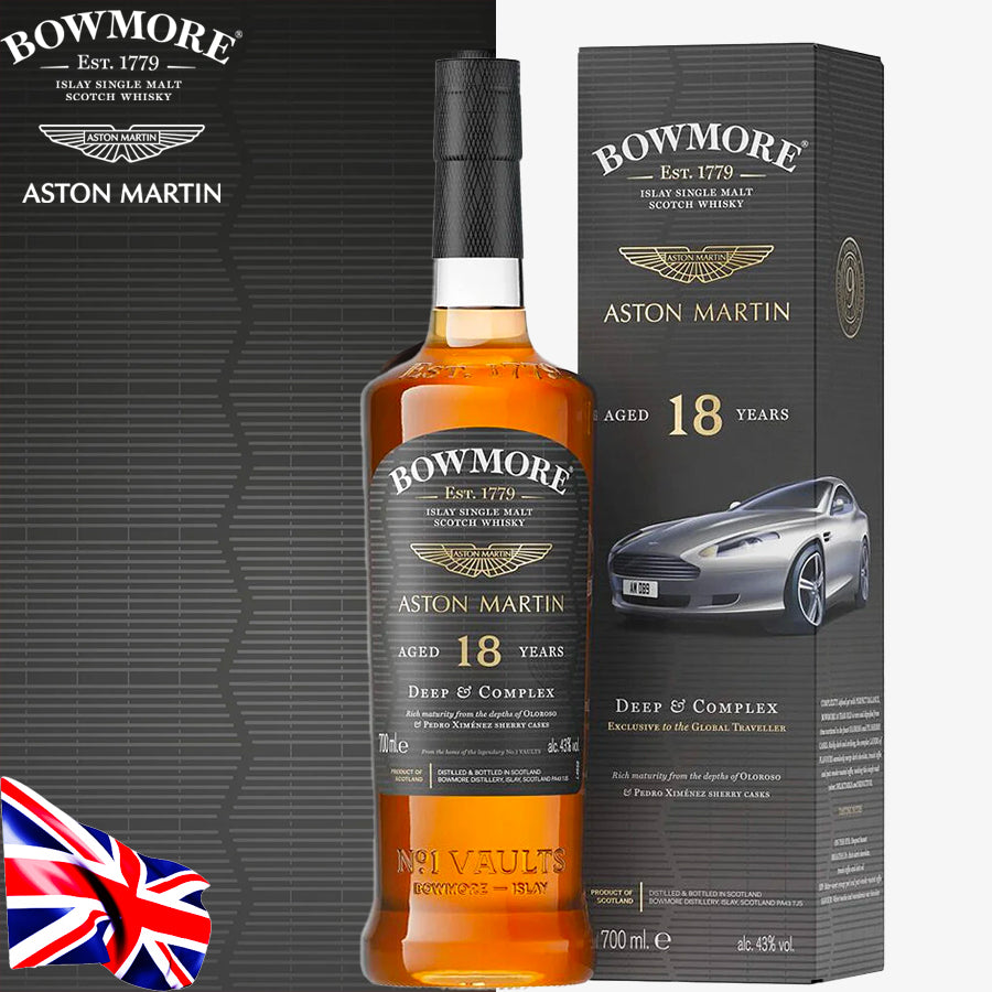 Bowmore Whiskey GTR Collection 2023 No.9 - 18 Years Old Aston Martin DB9 ( 2003 ) 70cl - Centro Internazionale del Barbecue