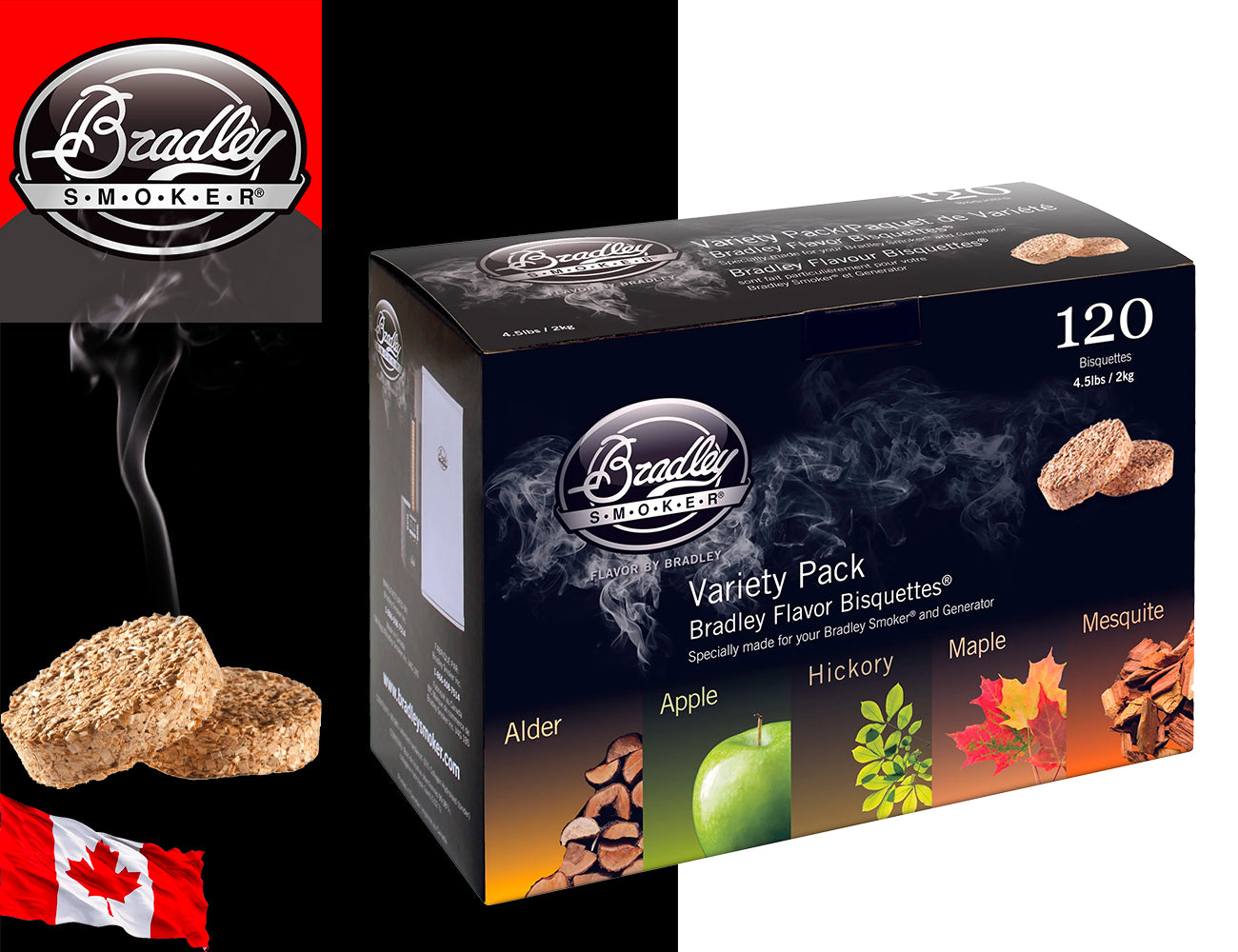 Bradley Smoker 120 Bisquettes Variety - Centro Internazionale del Barbecue