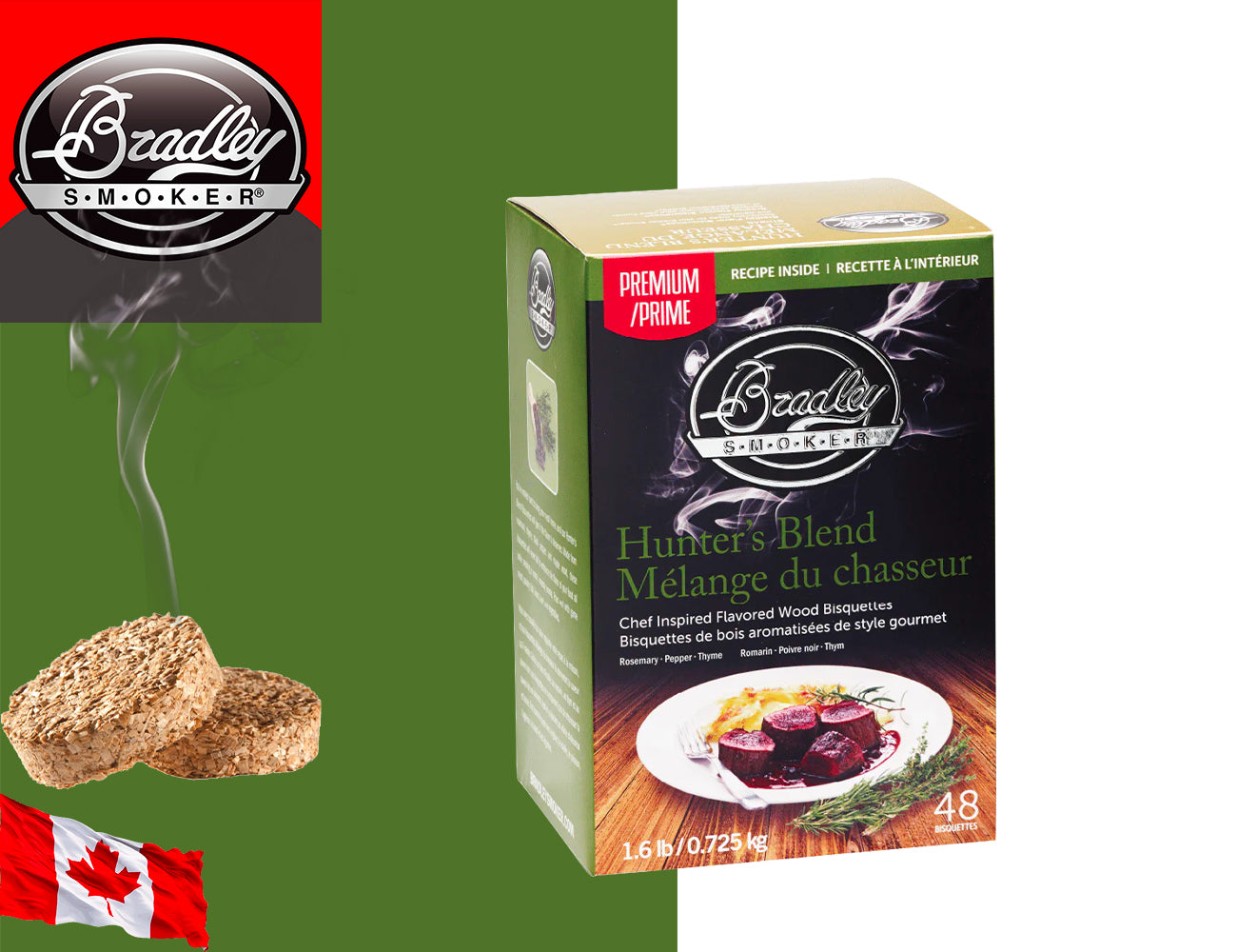 Bradley Smoker Bisquettes Hunter’s Blend - Centro Internazionale del Barbecue
