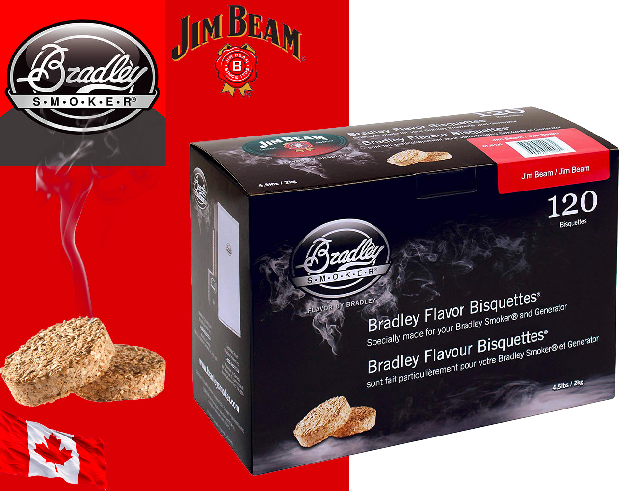 Bradley Smoker 120 Bisquettes Jim Beam - Centro Internazionale del Barbecue