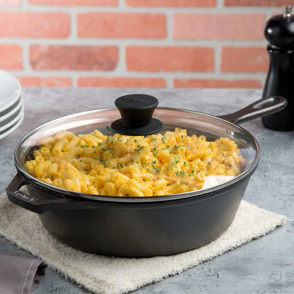 Lodge Coperchio rotondo in vetro 26 cm per padella o pentola in ghisa - Centro Internazionale del Barbecue