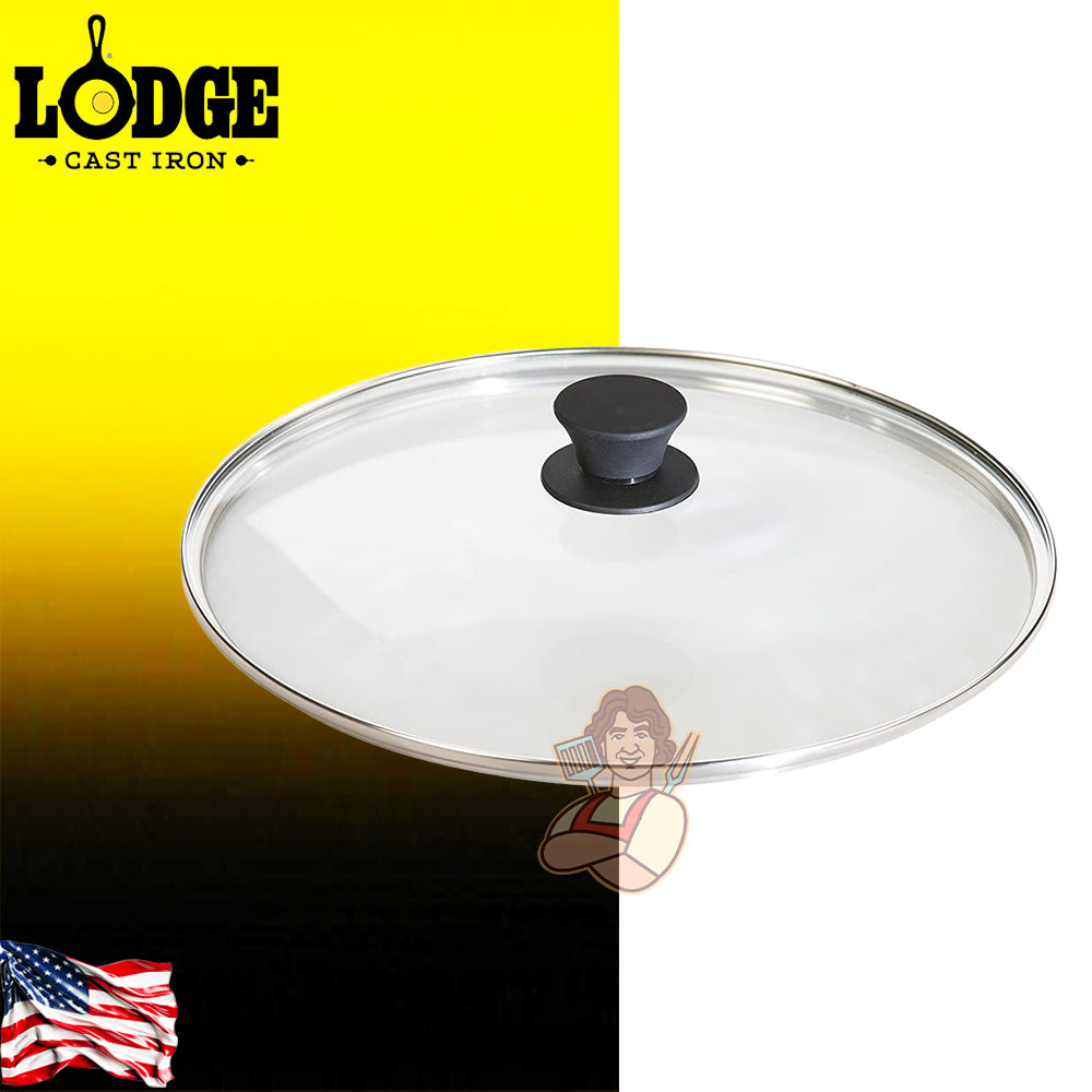 Lodge Coperchio rotondo in vetro 26 cm per padella o pentola in ghisa - Centro Internazionale del Barbecue