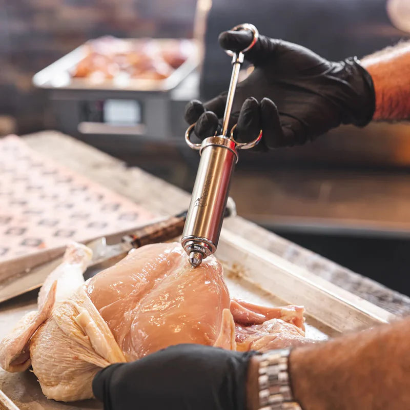 Siringa in acciaio per carni - Centro Internazionale del Barbecue