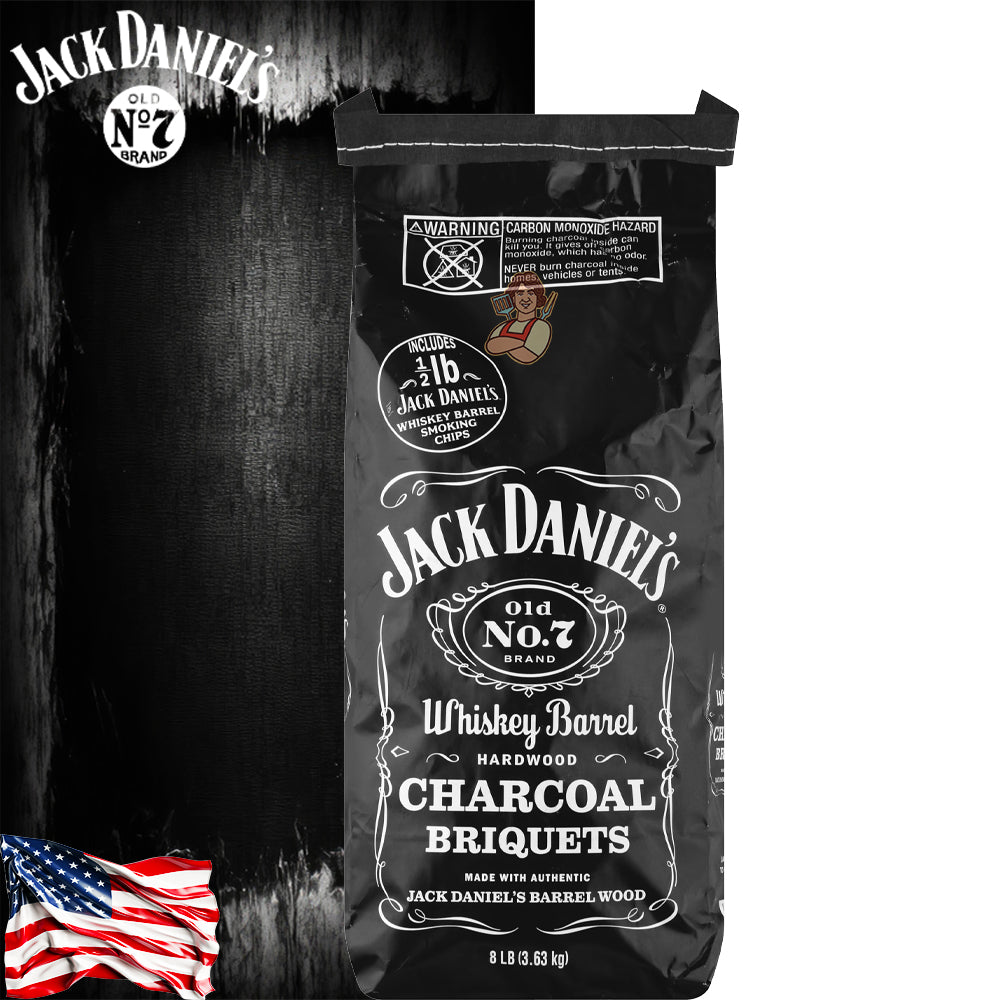Jack Daniel’s BBQ Whiskey Barrel Charcoal Brisquets - Centro Internazionale del Barbecue