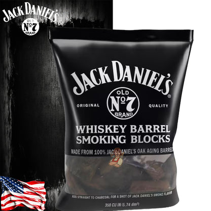 Jack Daniel’s BBQ Whiskey Barrel Chunks Smoking Blocks - Centro Internazionale del Barbecue