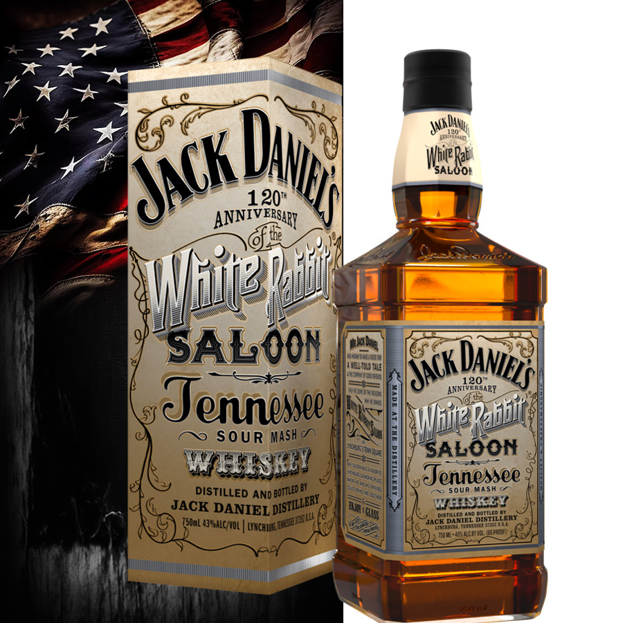 Jack Daniels Whisky White Rabbit Saloon Whiskey limited Edition Box - Centro Internazionale del Barbecue
