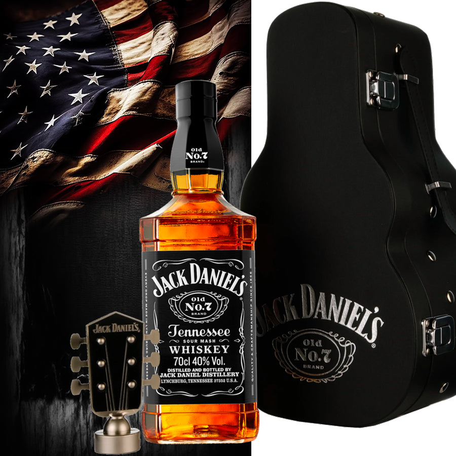 Jack Daniel’s Whiskey Old N°7 Silver-Box 70cl-collection chitarra - Centro Internazionale del Barbecue