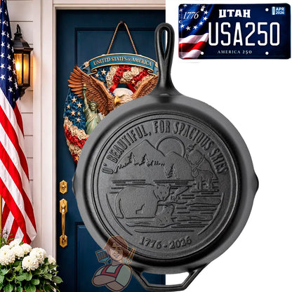 Lodge Padella  Ø 30 cm USA Spacious Skies Logo anniversario 250° degli Stati Uniti