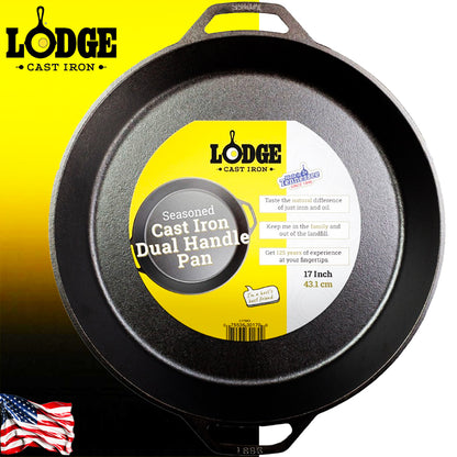 LodGe Padella due manico in Ghisa da 43,18 cm - Centro Internazionale del Barbecue