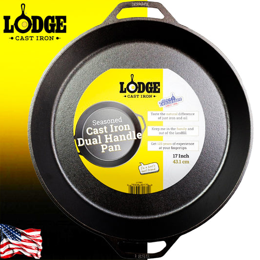 LodGe Padella due manico in Ghisa da 43,18 cm - Centro Internazionale del Barbecue