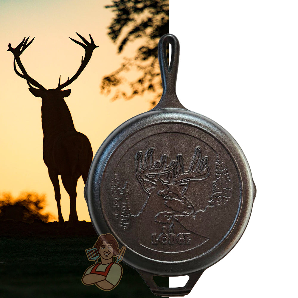 Lodge Padella Ø 26,04 cm. Logo Cervo - Centro Internazionale del Barbecue