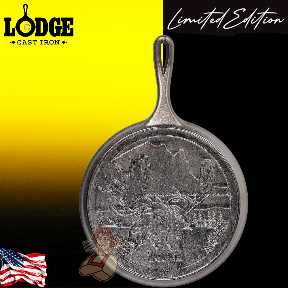 Lodge Teglia / Bistecchiera Ø 26,97 cm. Logo Alce - Centro Internazionale del Barbecue