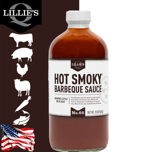 Lillie's Q Hot Smoky barbecue sauce 567gr - Centro Internazionale del Barbecue