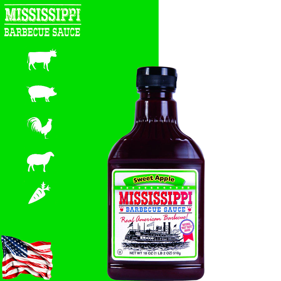 Mississippi Barbecue Sauce Sweet Apple 510g - Centro Internazionale del Barbecue