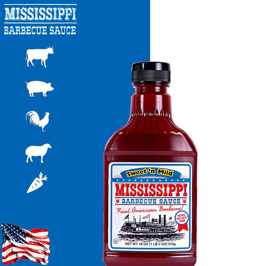 Mississippi Barbecue Sauce Sweet ‘n Mild 510g - Centro Internazionale del Barbecue