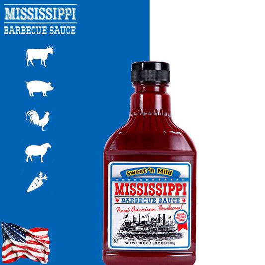 Mississippi Barbecue Sauce Sweet ‘n Mild 510g - Centro Internazionale del Barbecue