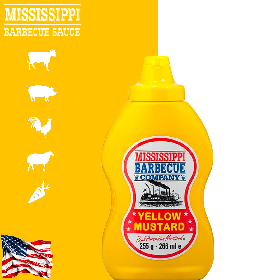 Mississippi Barbecue Yellow Mustard 255g - Centro Internazionale del Barbecue
