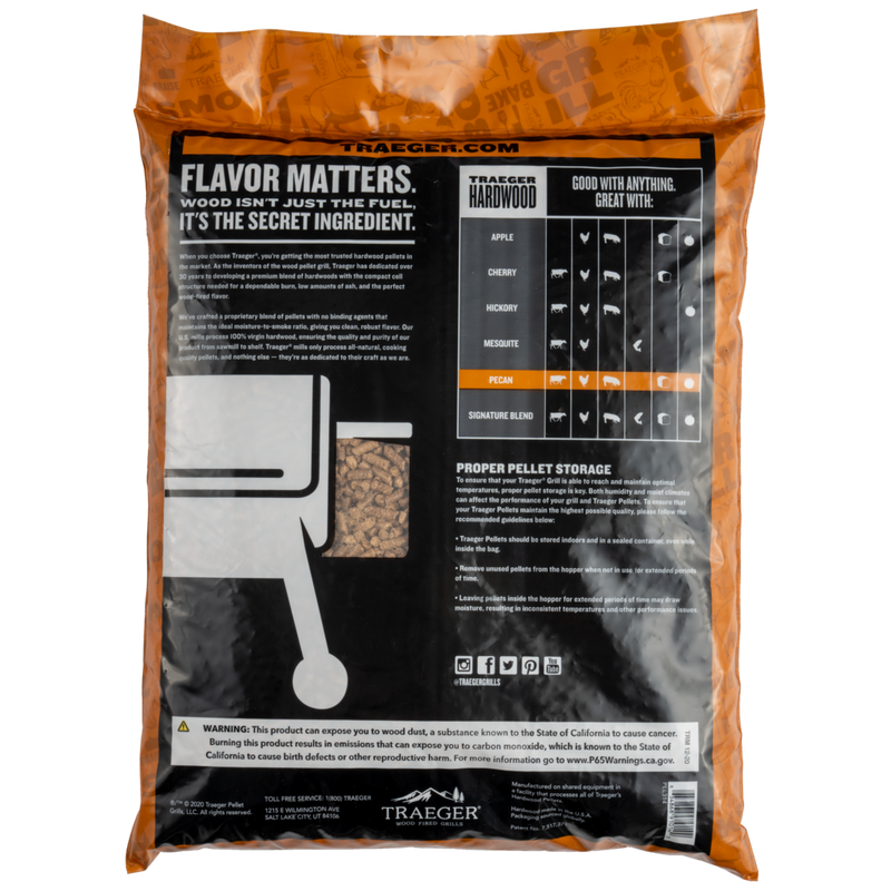 Traeger Pellet di Legno Pecan per Barbecue - Centro Internazionale del Barbecue