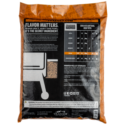 Traeger Pellet di Legno Pecan per Barbecue - Centro Internazionale del Barbecue