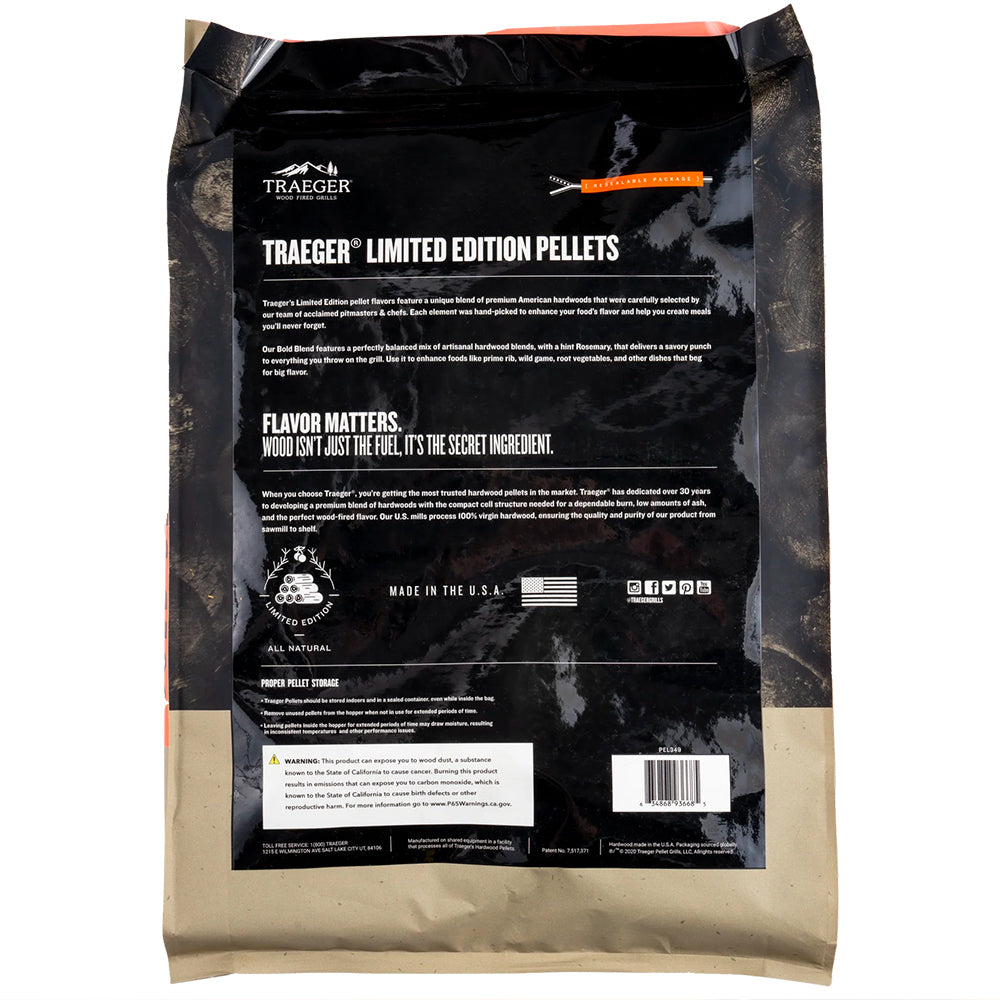 Traeger Pellet FSC Bold Blend 9 Kg Edizione Limitata - Centro Internazionale del Barbecue