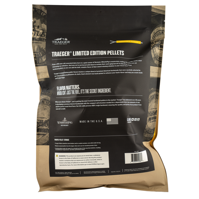 Traeger Pellet Whiskey Pellets 9 Kg per Barbecue - Centro Internazionale del Barbecue