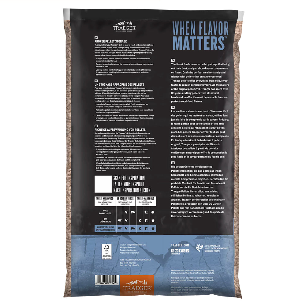 🔍  Traeger Pellet FSC Competition Blend per Barbecue - Centro Internazionale del Barbecue