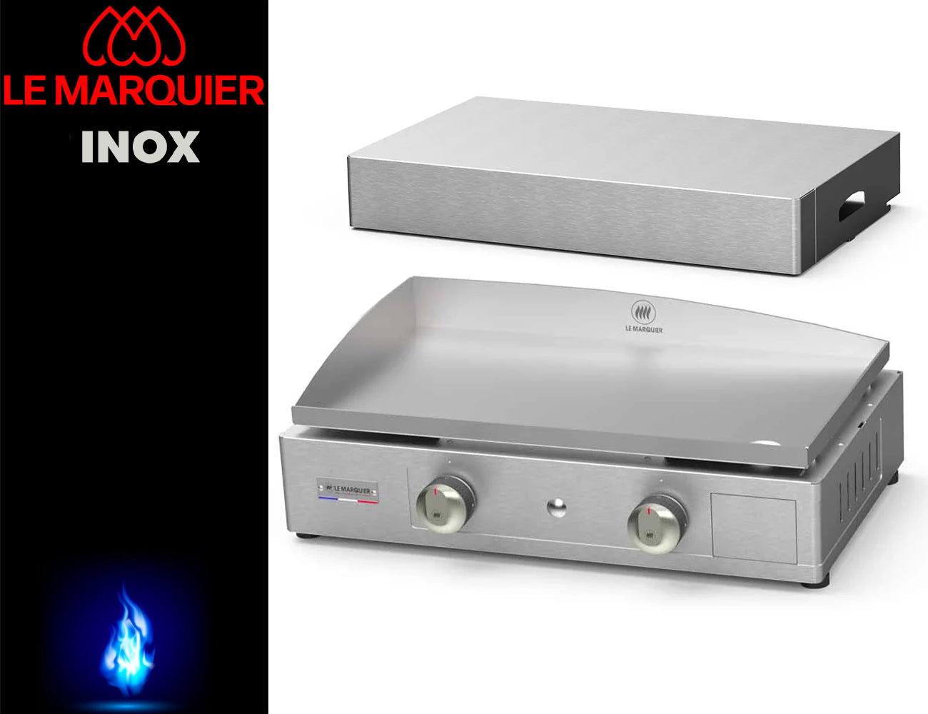 Plancha Inox a Gas 260 INOX c/coperchio