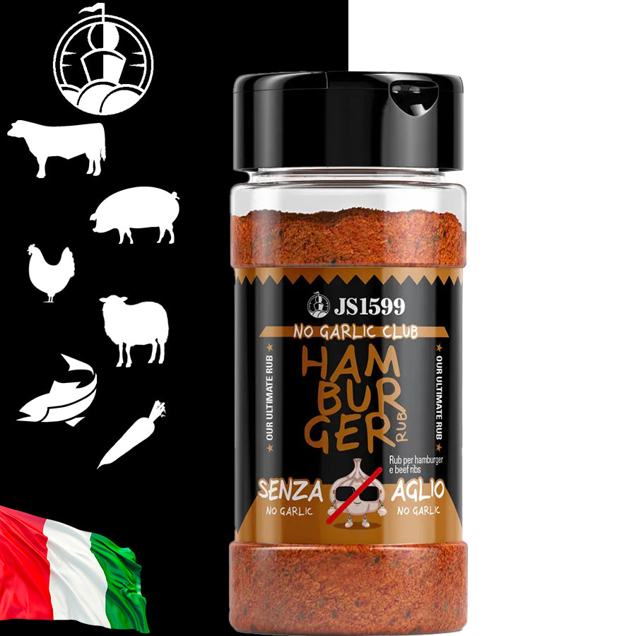 JS Rub Hamburger “NO GARLIC CLUB” senza aglio - Centro Internazionale del Barbecue
