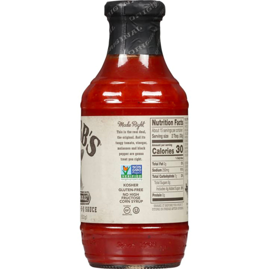 Stubb’s Bar-B-Q Salsa Barbecue Original - Centro Internazionale del Barbecue
