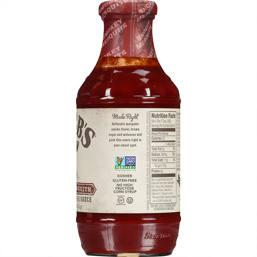 Stubb’s Bar-B-Q Salsa Barbecue Smokey Mesquite - Centro Internazionale del Barbecue