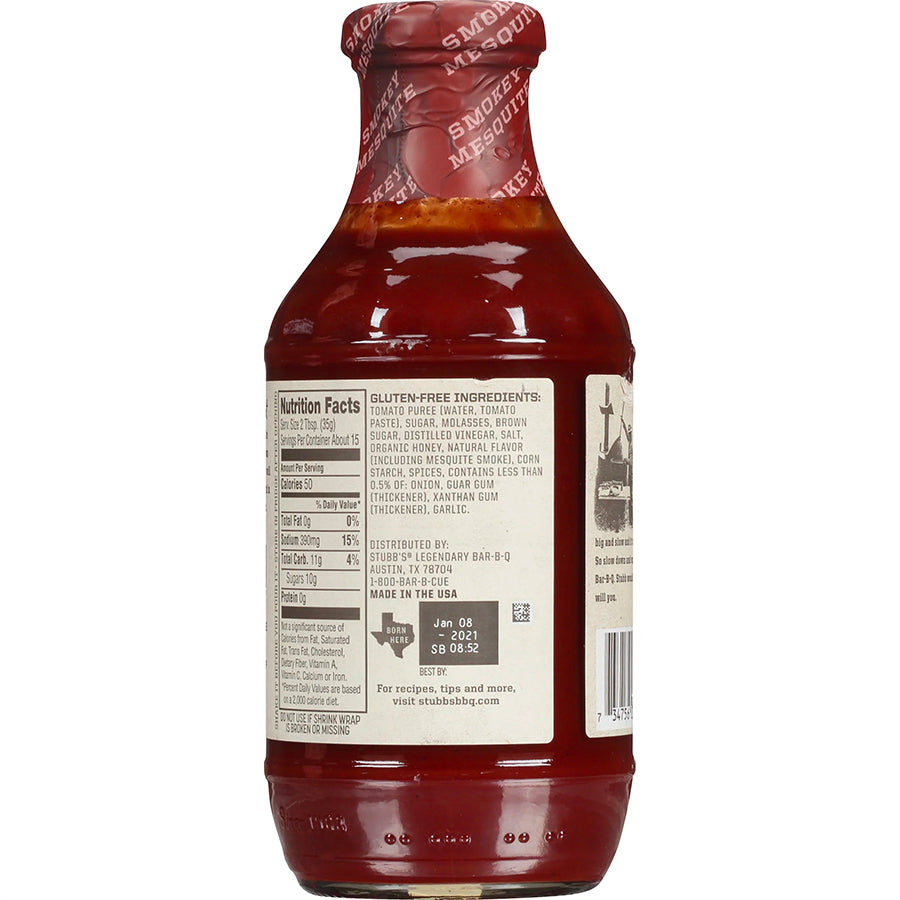 Stubb’s Bar-B-Q Salsa Barbecue Smokey Mesquite - Centro Internazionale del Barbecue
