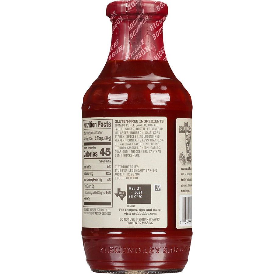 Stubb’s Bar-B-Q Salsa Barbecue Hickory Bourbon - Centro Internazionale del Barbecue