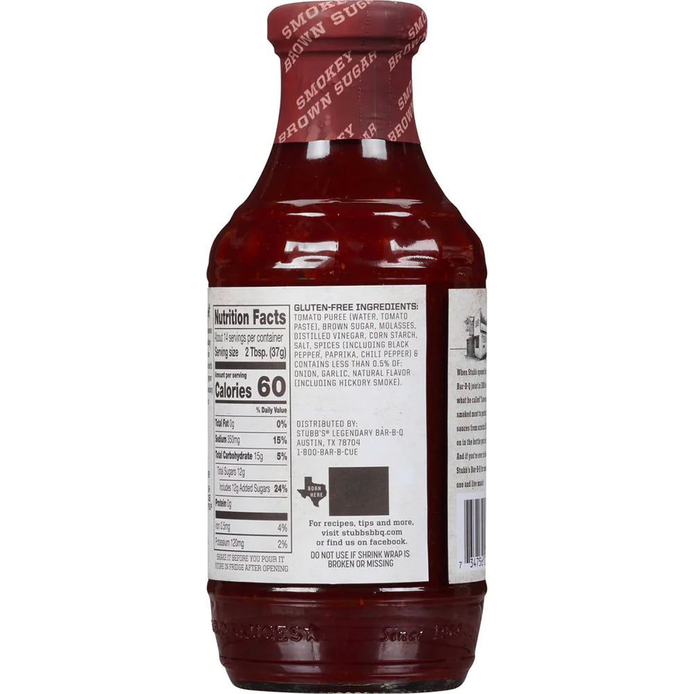 Stubb’s Bar-B-Q Salsa Barbecue Smokey Brown Sugar - Centro Internazionale del Barbecue